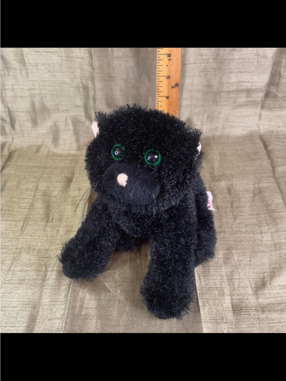 Ganz Webkinz Black Cat HM135 Plush Stuffed Animal NO CODE - Preowned